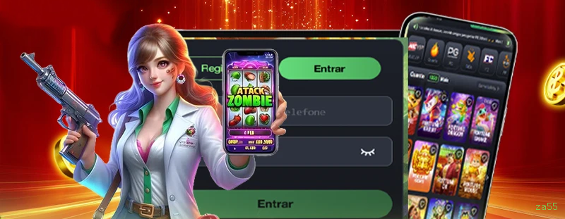 Slots no app za55 mobile